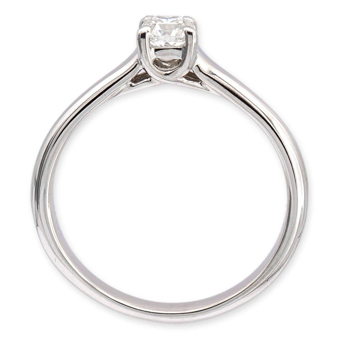Contemporary Tiffany and Co. Platinum Lucida Diamond Engagement Ring .31ct IVVS2 w/Receipt