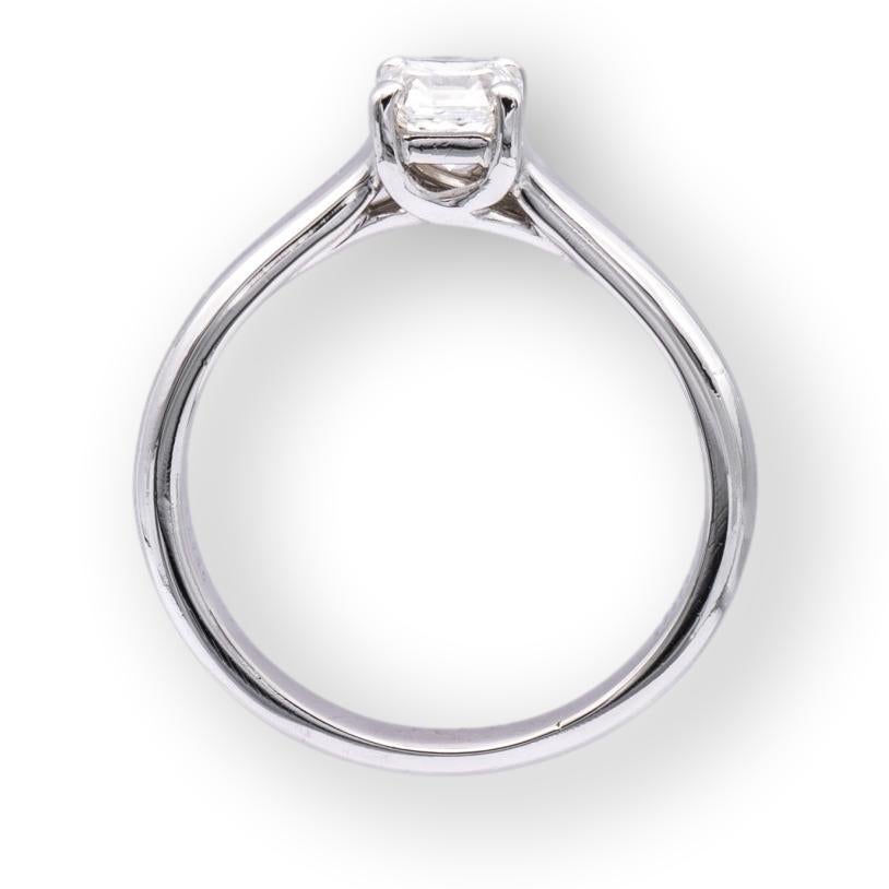 Contemporary Tiffany and Co. Platinum Lucida Diamond Engagement Ring .50ct HVVS1 w/Receipt