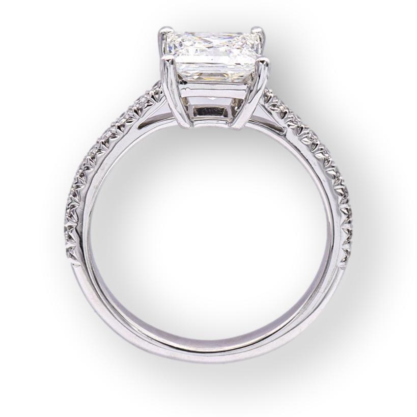 Tiffany and Co. Platinum Novo Princess Cut Diamond Engagement Ring 1.09ct HVVS2 1