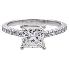Co. von Tiffany und Co. Platin Novo Prinzessinnenschliff Diamant Verlobungsring 1,09ct HVVS2 