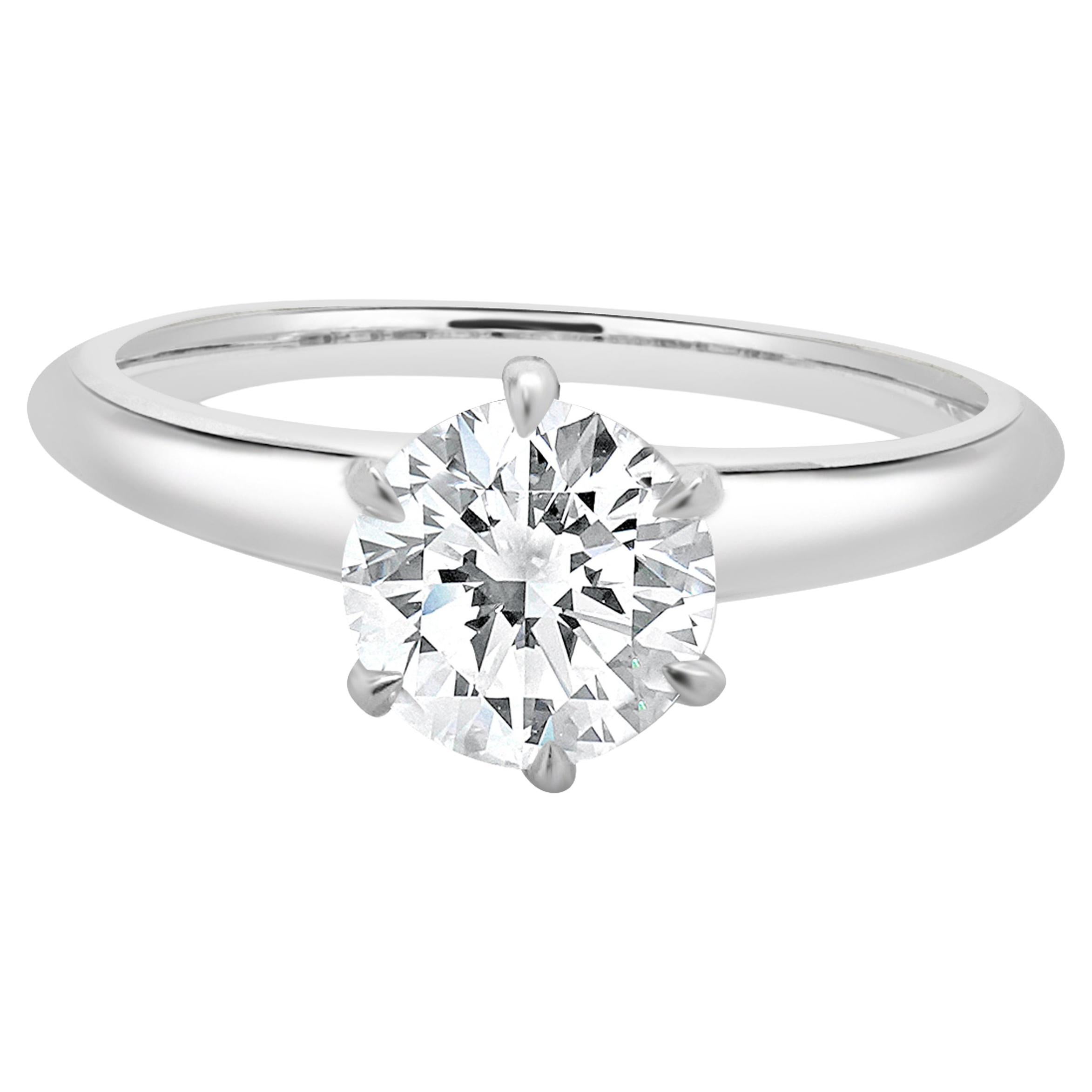 Tiffany and Co. Platinum Round Diamond Engagement Ring