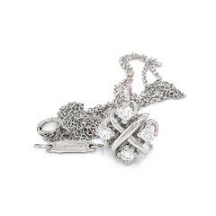Tiffany & Co. Platinum Schlumberger Lynn Diamond Pendant Necklace
