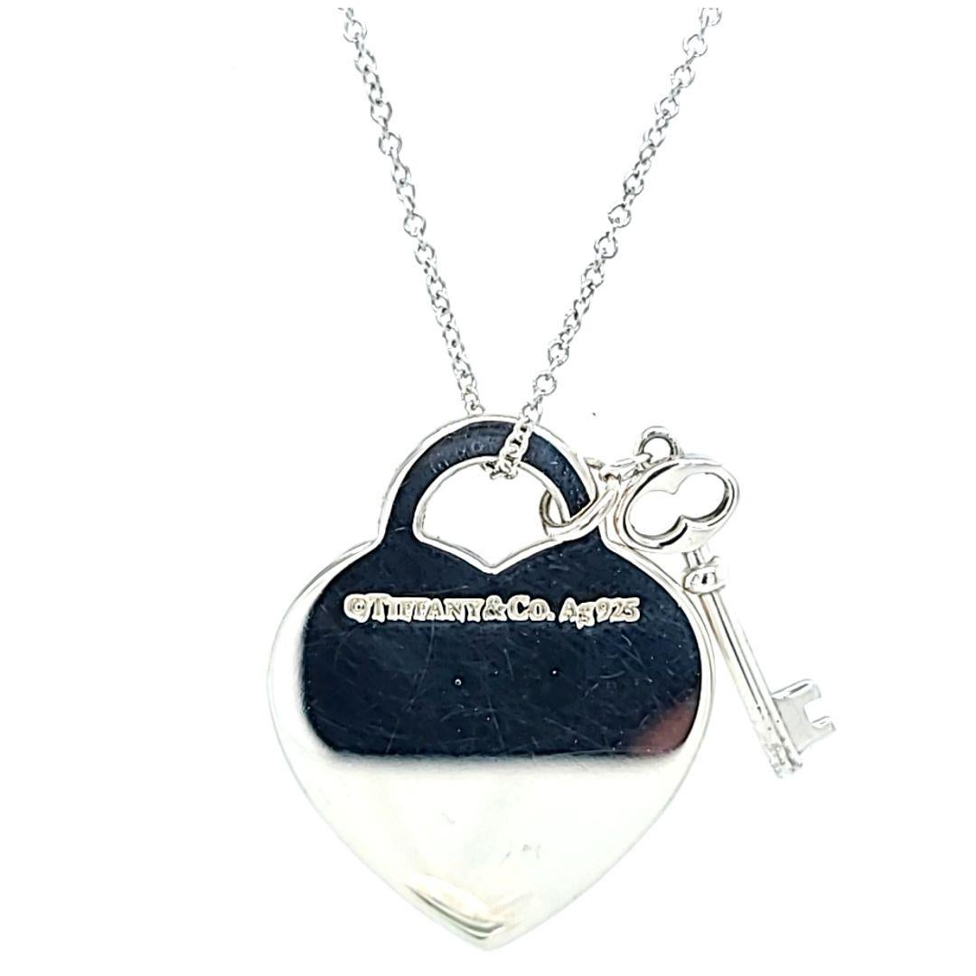 Tiffany and Co retour à Tiffany Heart Tag collier avec clé Pour femmes en vente