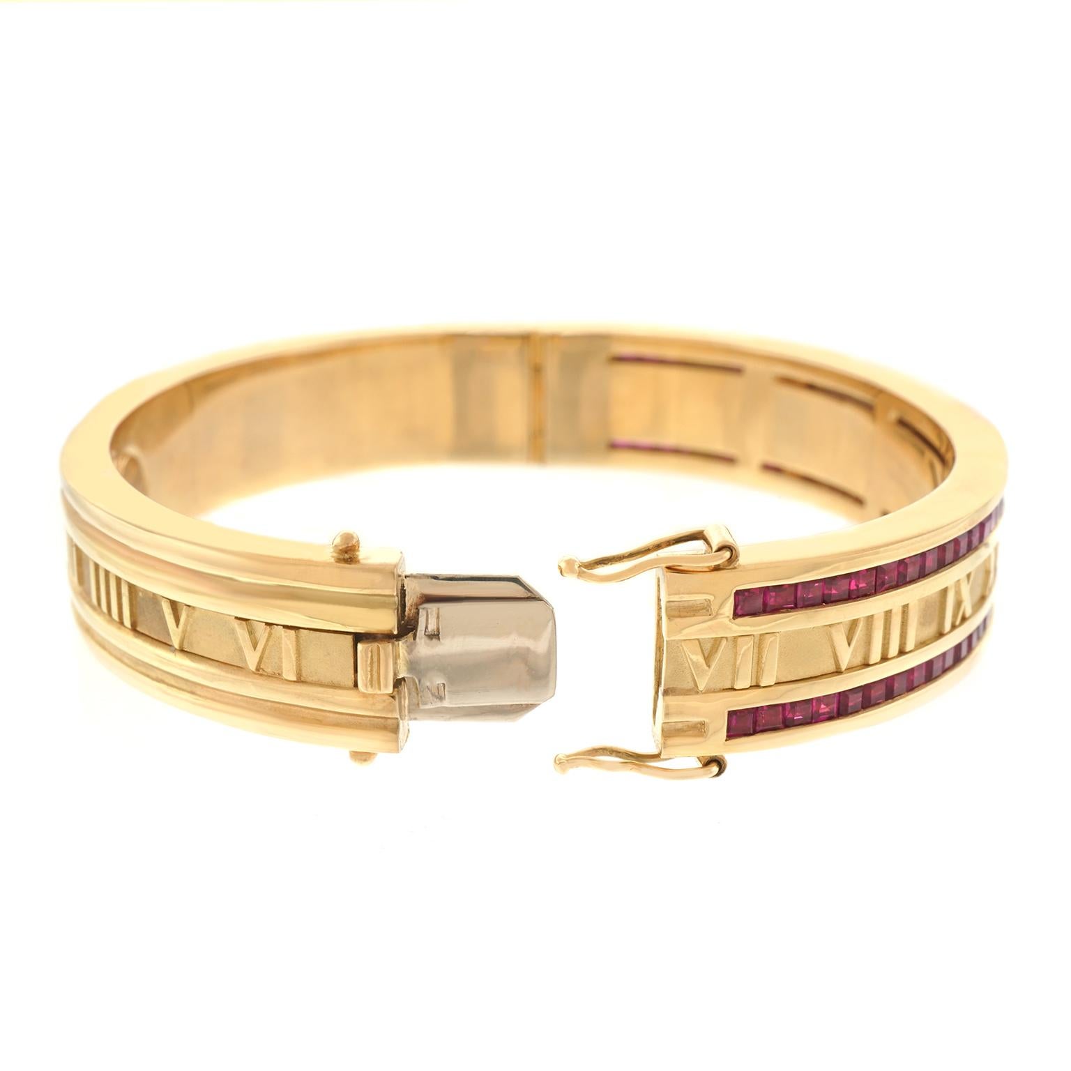 Tiffany & Co. Ruby-Set Gold Atlas Bracelet 2