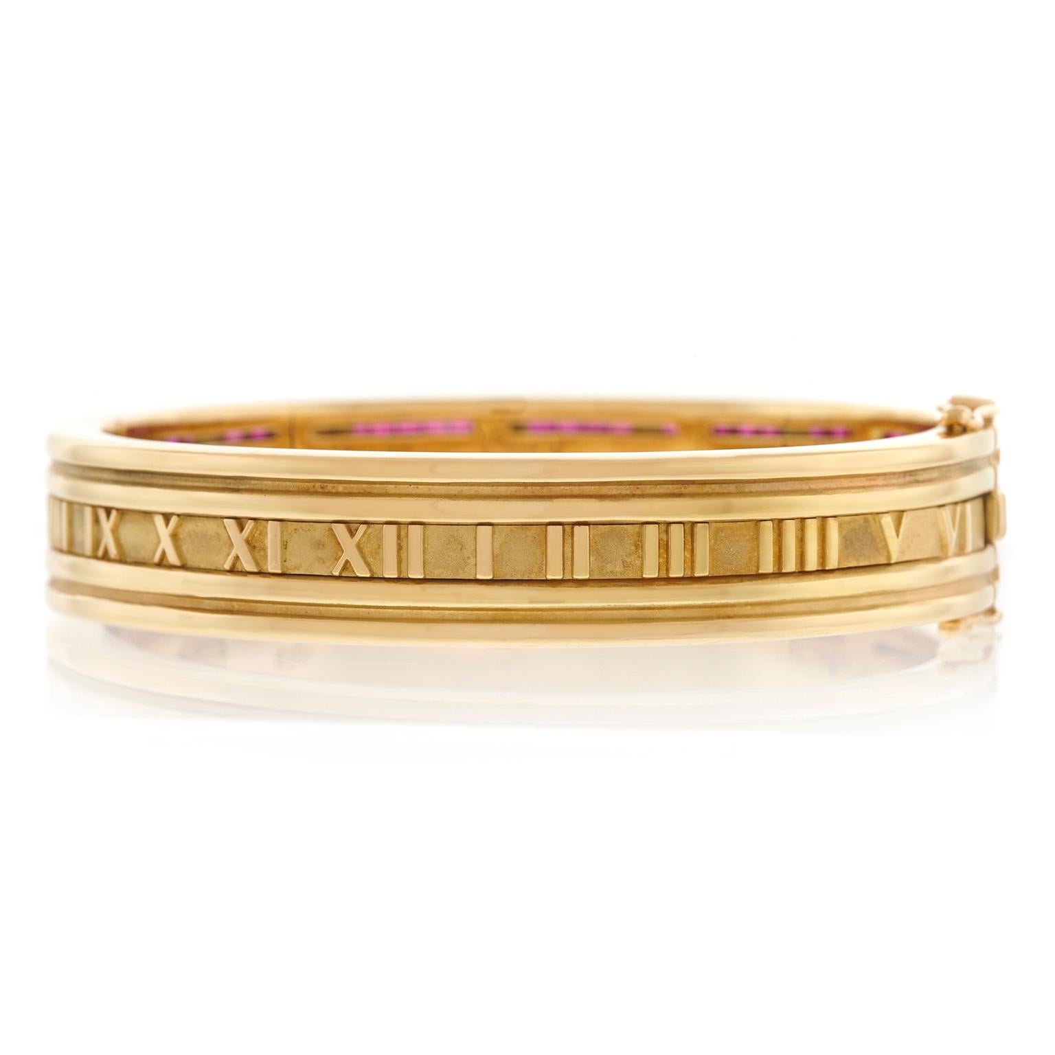 Women's or Men's Tiffany & Co. Ruby-Set Gold Atlas Bracelet