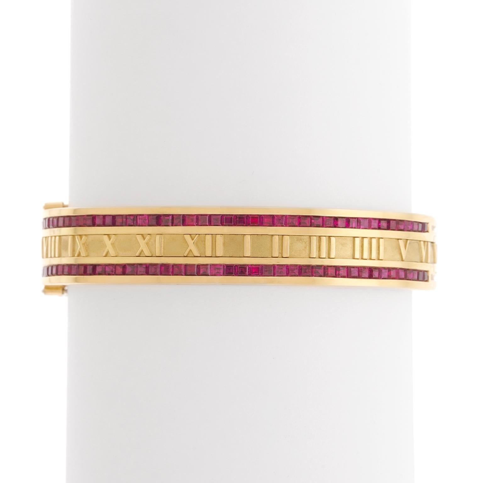 Tiffany & Co. Ruby-Set Gold Atlas Bracelet 1