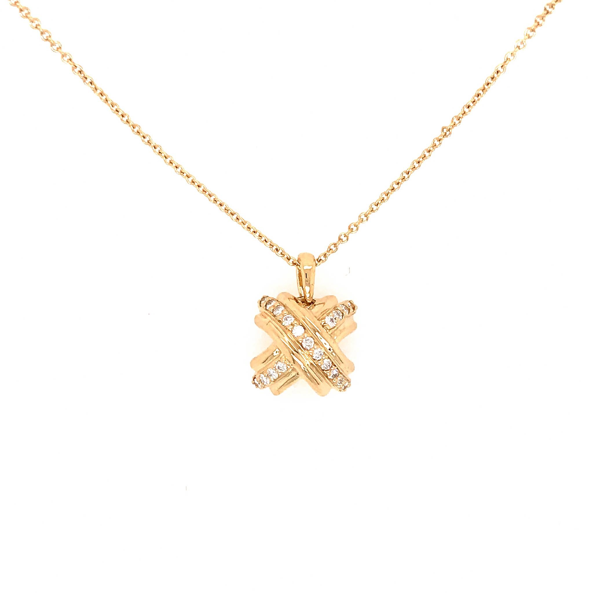 tiffany x diamond necklace