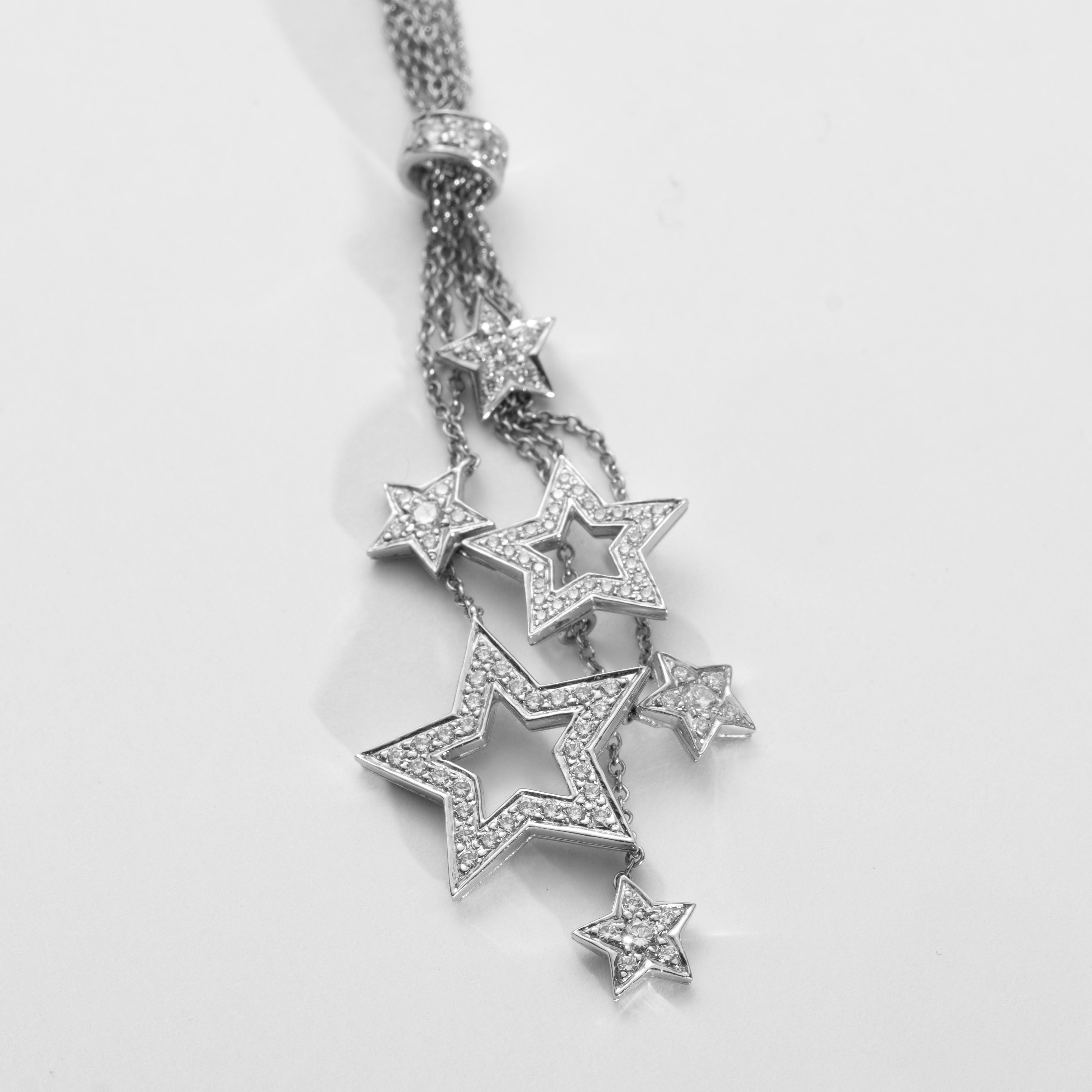 multi drop diamond necklace
