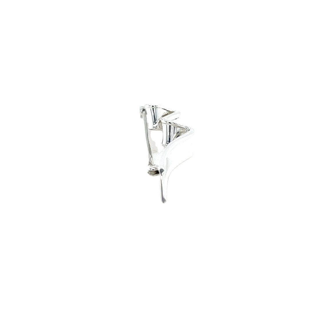 Tiffany and Co Silver Ribbon Pin For Sale 1