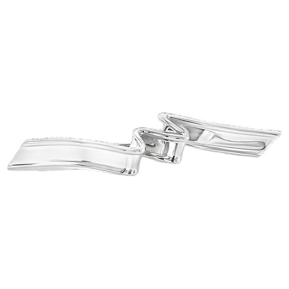 Tiffany and Co Silver Ribbon Pin