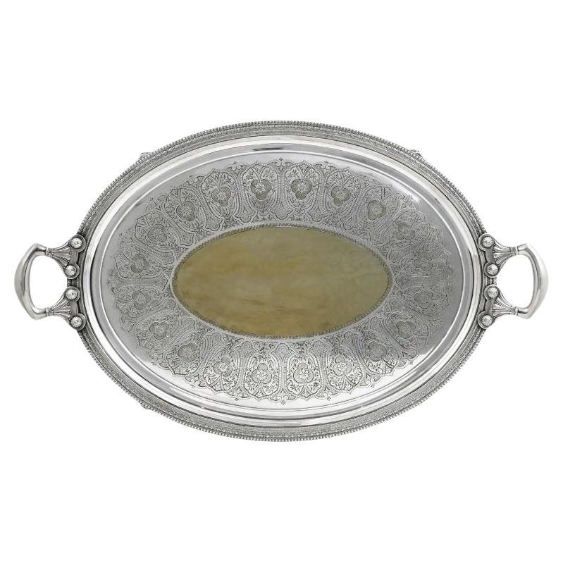 Tiffany and Co. Silver Soldered Tray Plateau by Edward Moore: A Massive and Rare For Sale