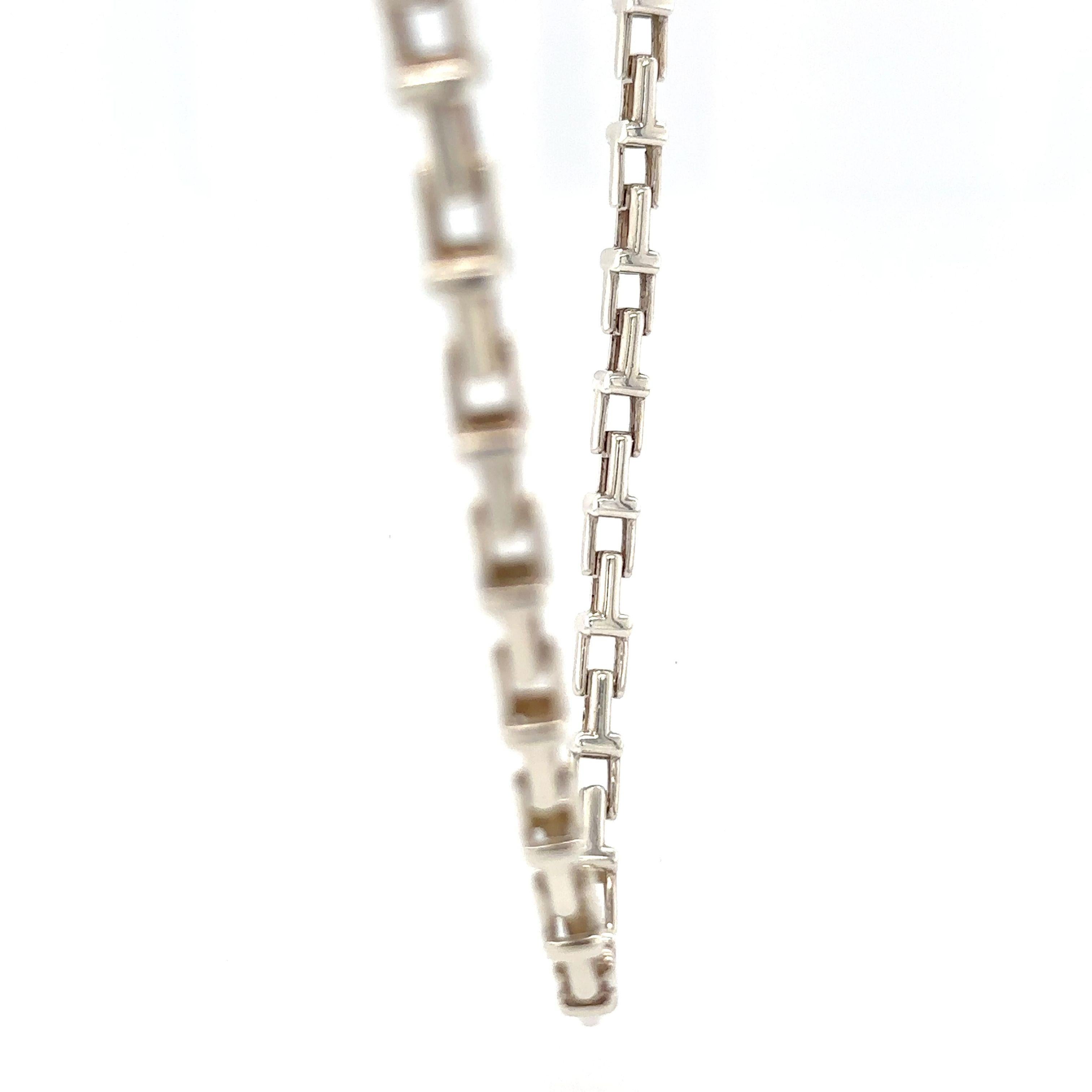 Women's Tiffany and Co Small T Square Chain Necklace (RARE)