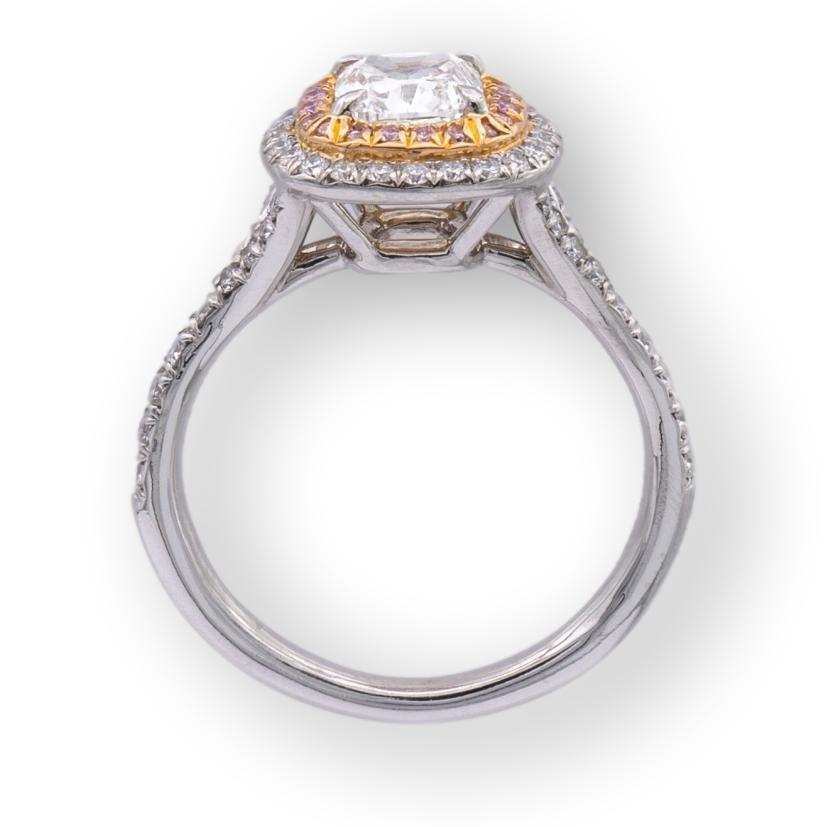 Modern Tiffany & Co. Soleste Pink Diamond Engagement Ring Platinum Rose Gold .81CT FVVS