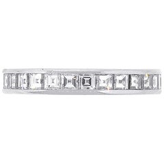Tiffany and Co. square step cut Channel Set Eternity Band