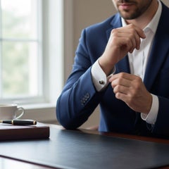 Tiffany and Co Sterling Silver and 18k Yellow Gold Button Cufflinks