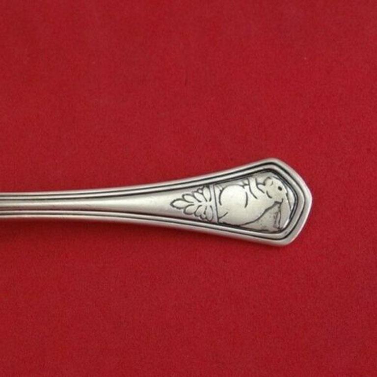Sterling silver baby spoon with rabbit 4 1/2