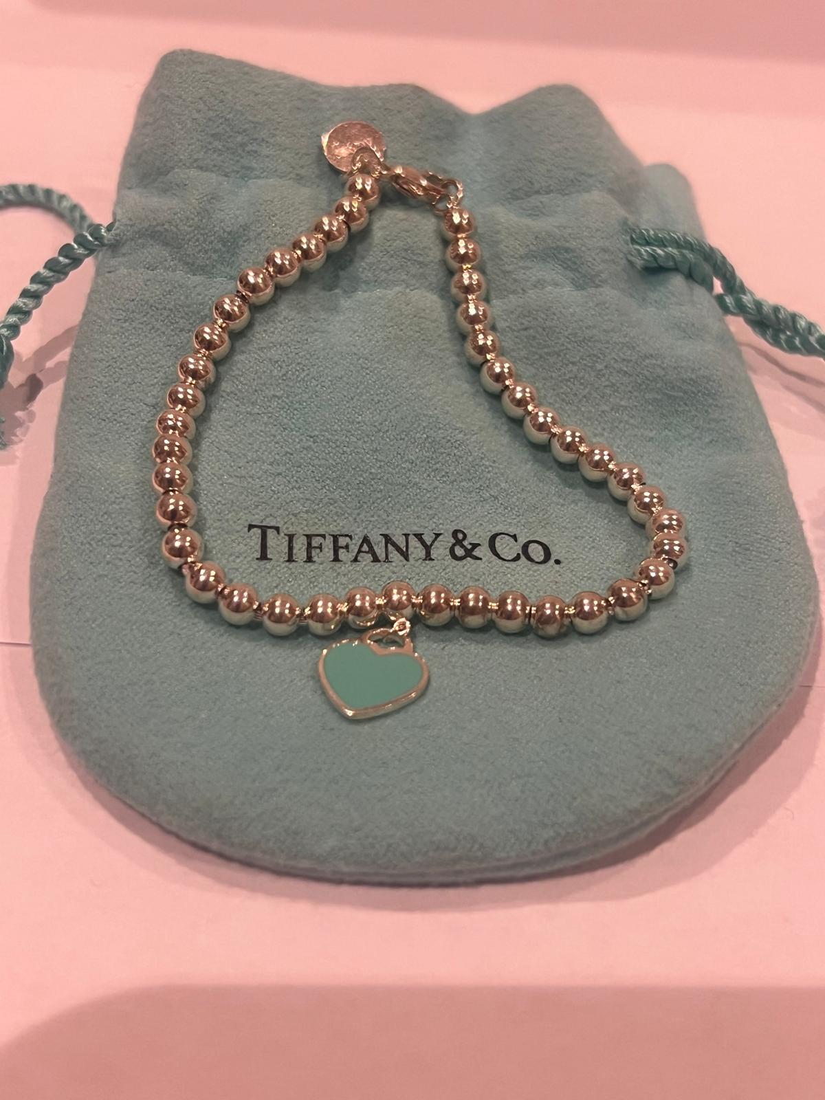 tiffany bracelet with blue heart