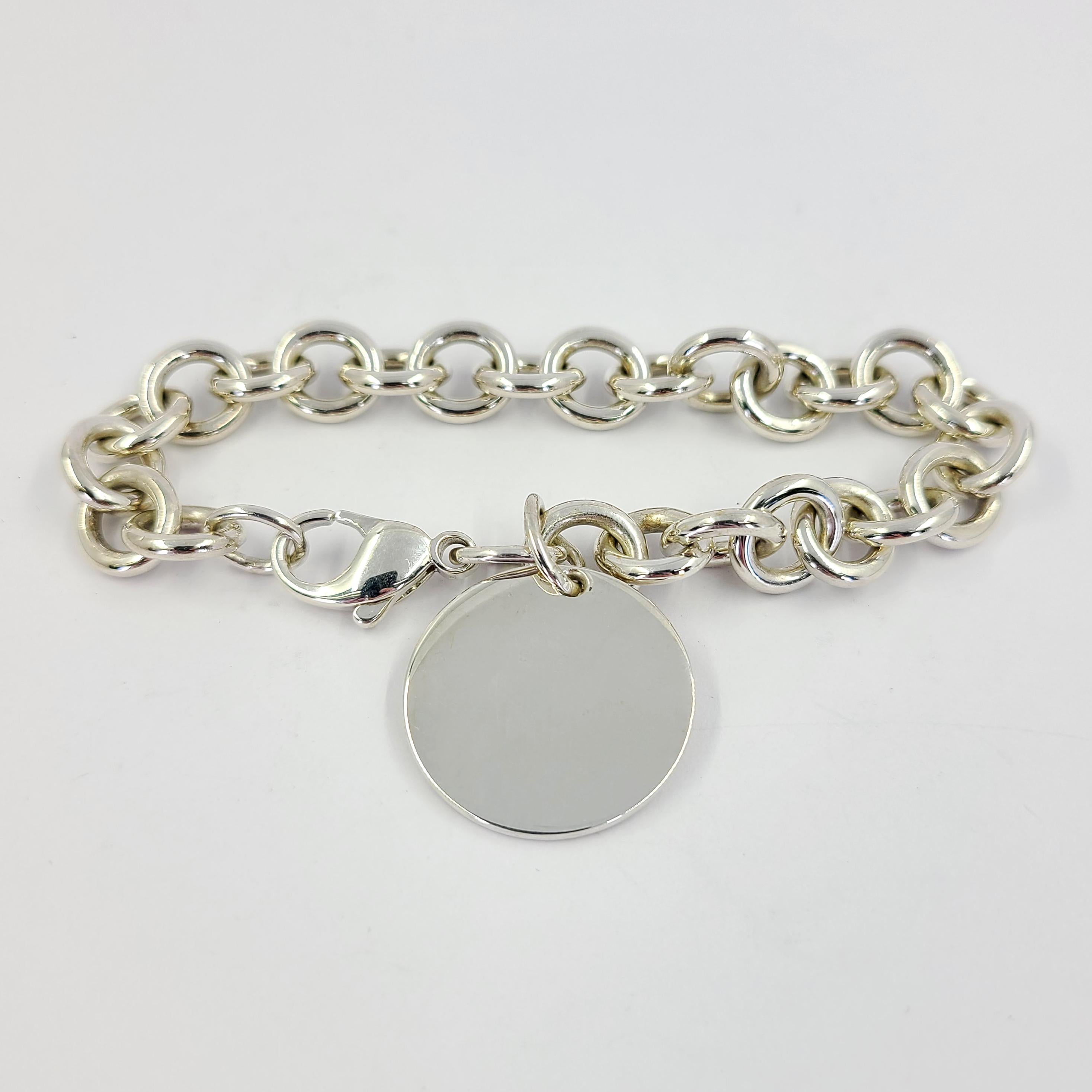 Estate Tiffany & Co. Sterling Silver Bracelet Featuring Round 