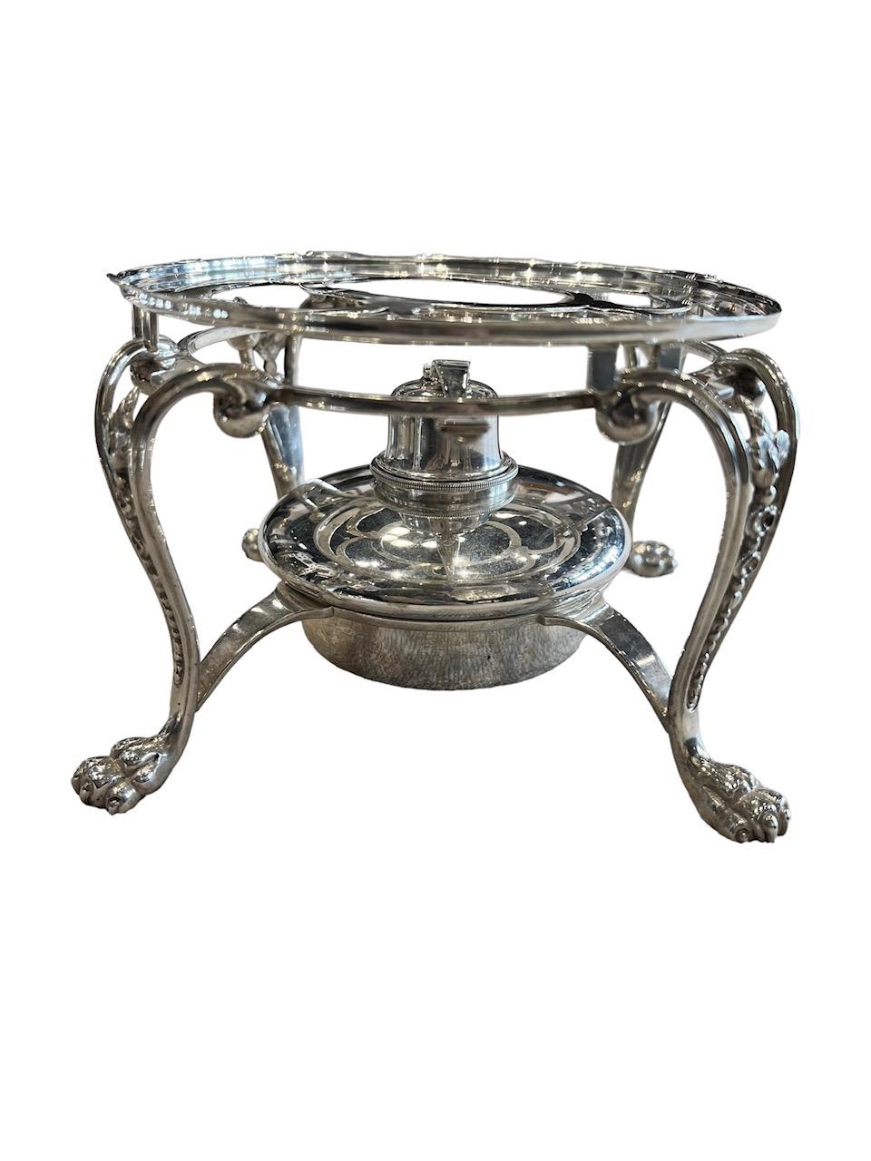 Tiffany and Co Sterling Silver Chafing Dish with Warmer, 19th Century For Sale 3