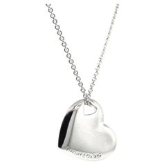 Tiffany and Co. Sterling Silver Cutout Heart Pendant Necklace