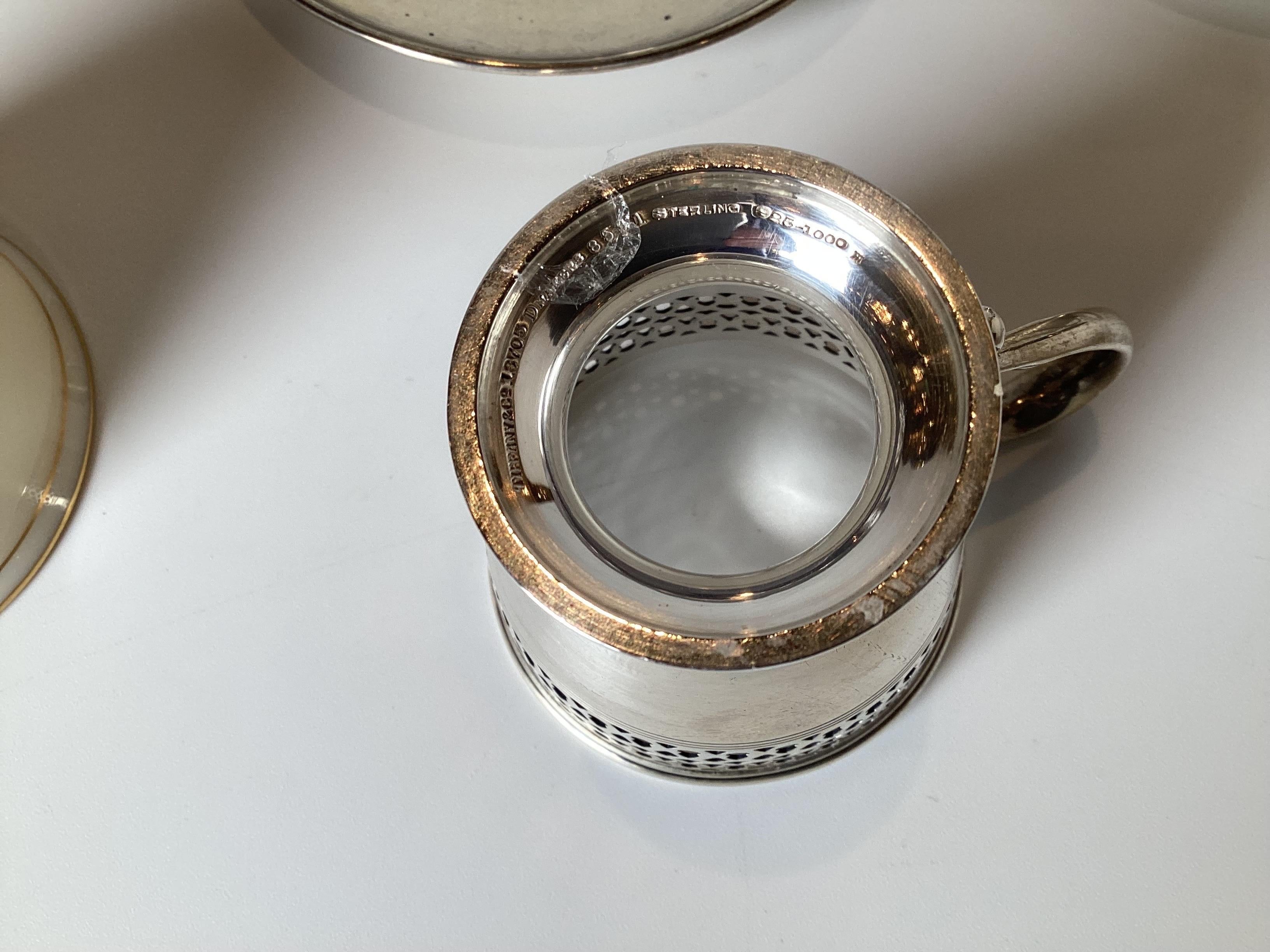 Argent sterling Ensemble demi-tasse en argent sterling de Tiffany and Co en vente