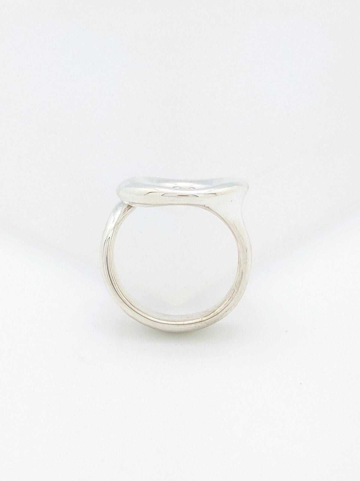 Tiffany & Co. Sterling Silver Elsa Peretti Sevillana O Ring In Excellent Condition In Gainesville, FL