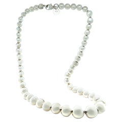 Tiffany and Co Sterling Silver Graduated Ball Necklace