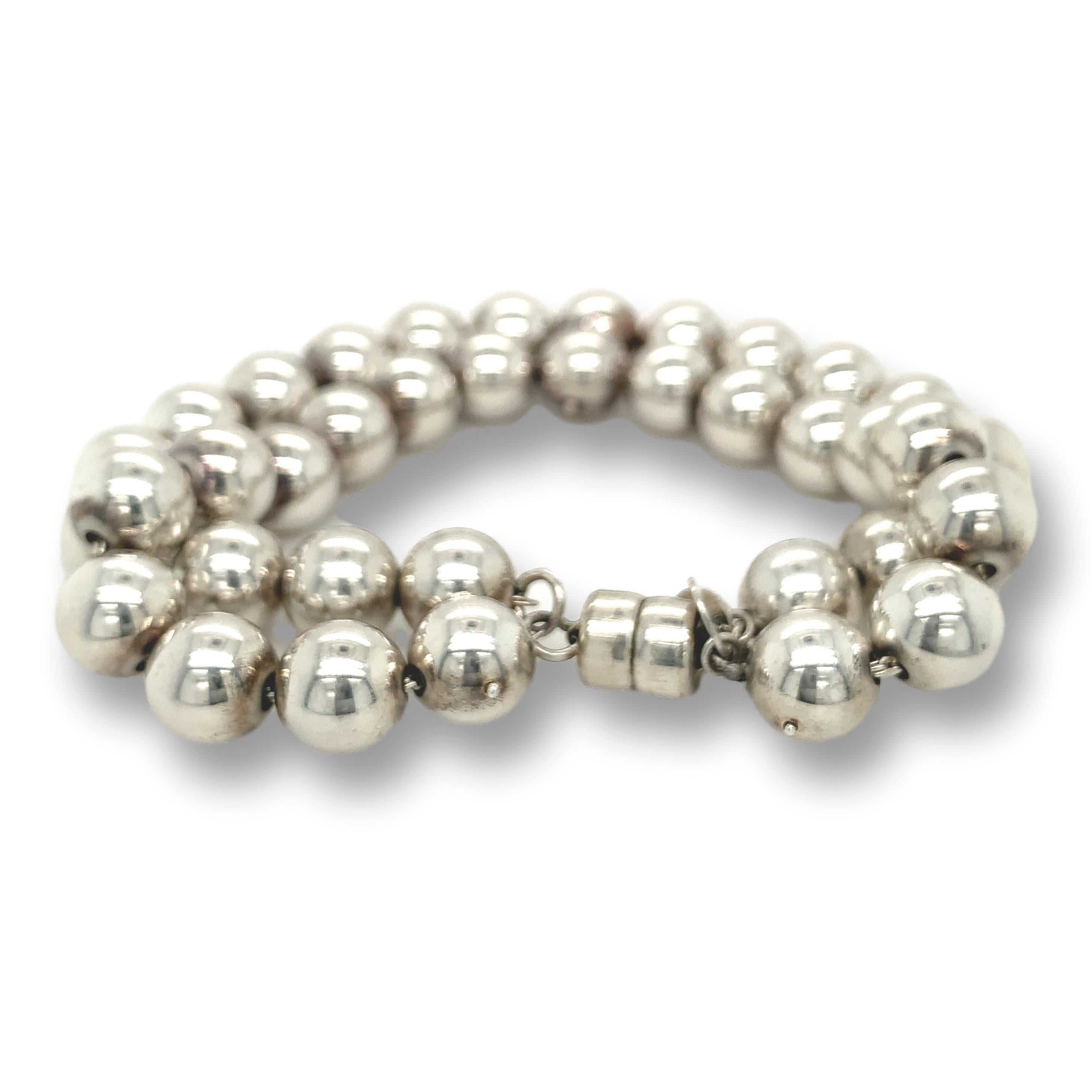 sterling silver ball bracelet 10mm