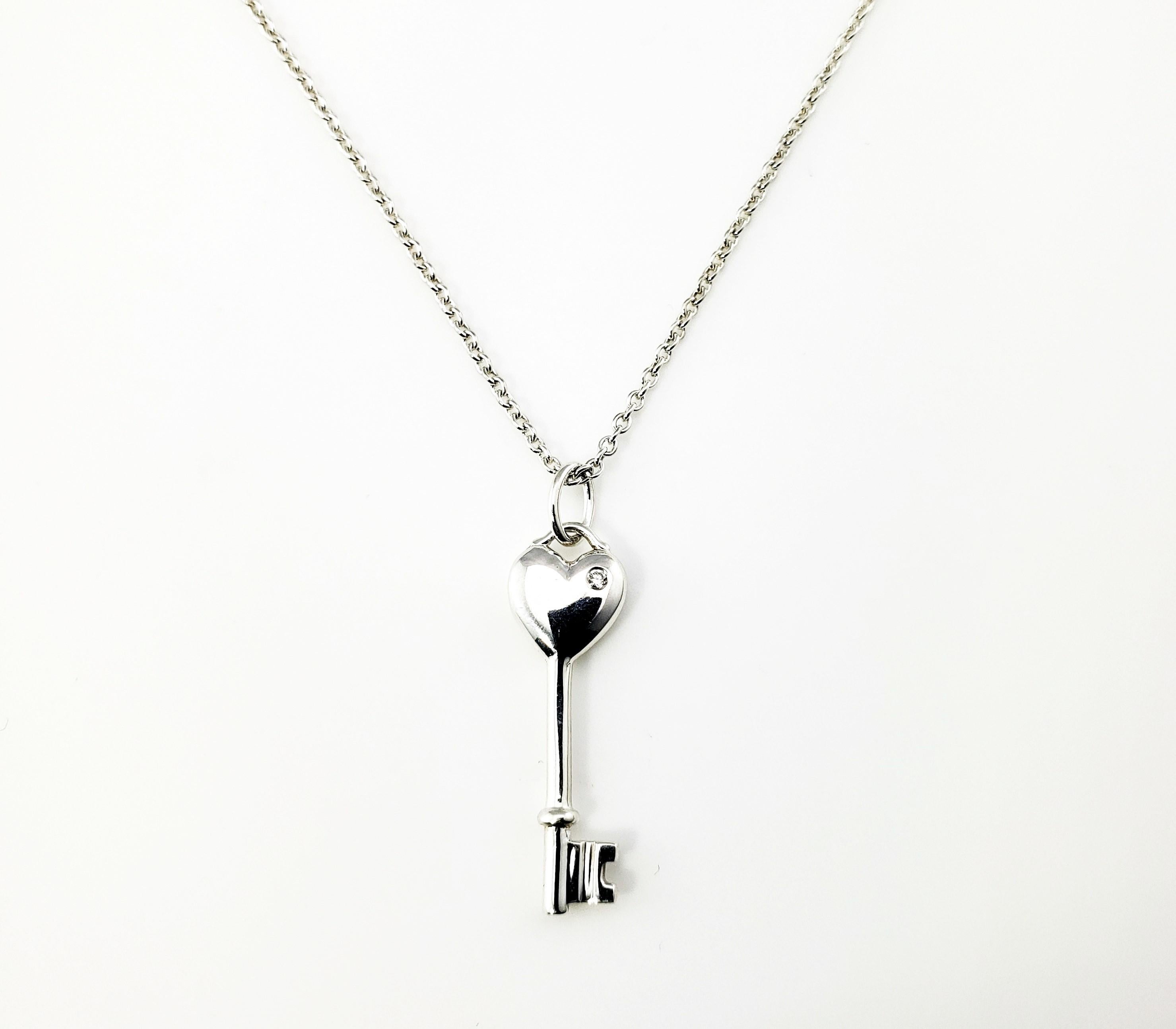 tiffany heart key necklace silver