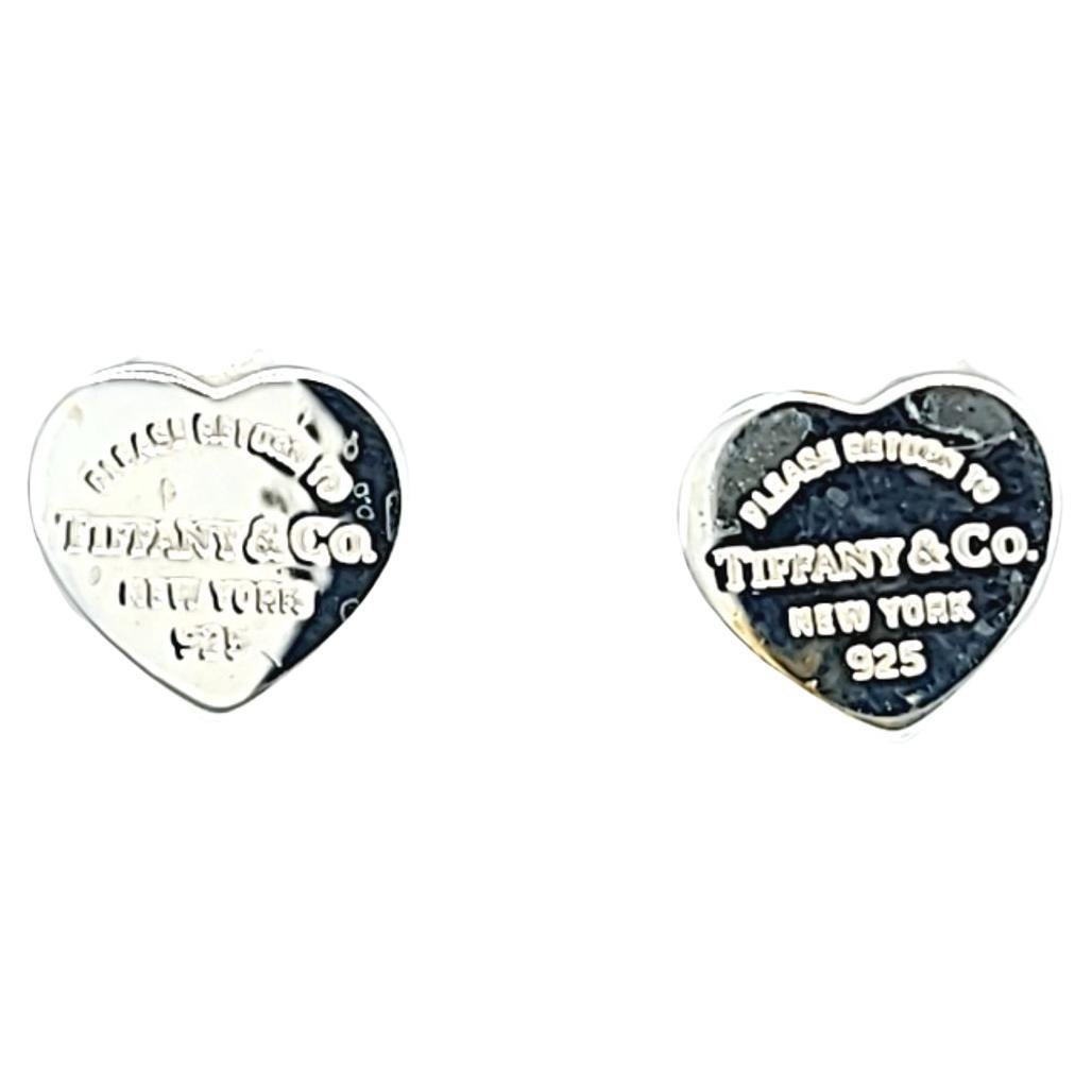 Boucles d'oreilles cœur en argent Tiffany & Co. en vente