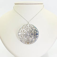 Tiffany and Co Sterling Silver Long Enchant Pendant Necklace