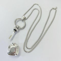 Tiffany and Co. Sterling Silver Perfume Bottle Pendant Necklace