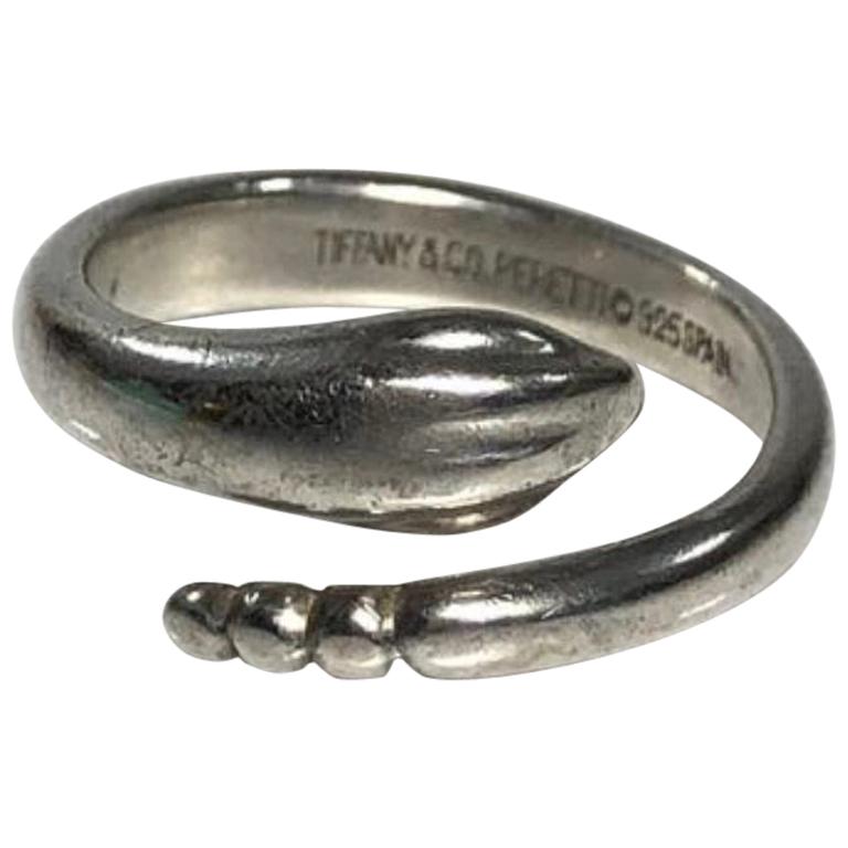 Tiffany and Co. Sterling Silver Snake Ring For Sale