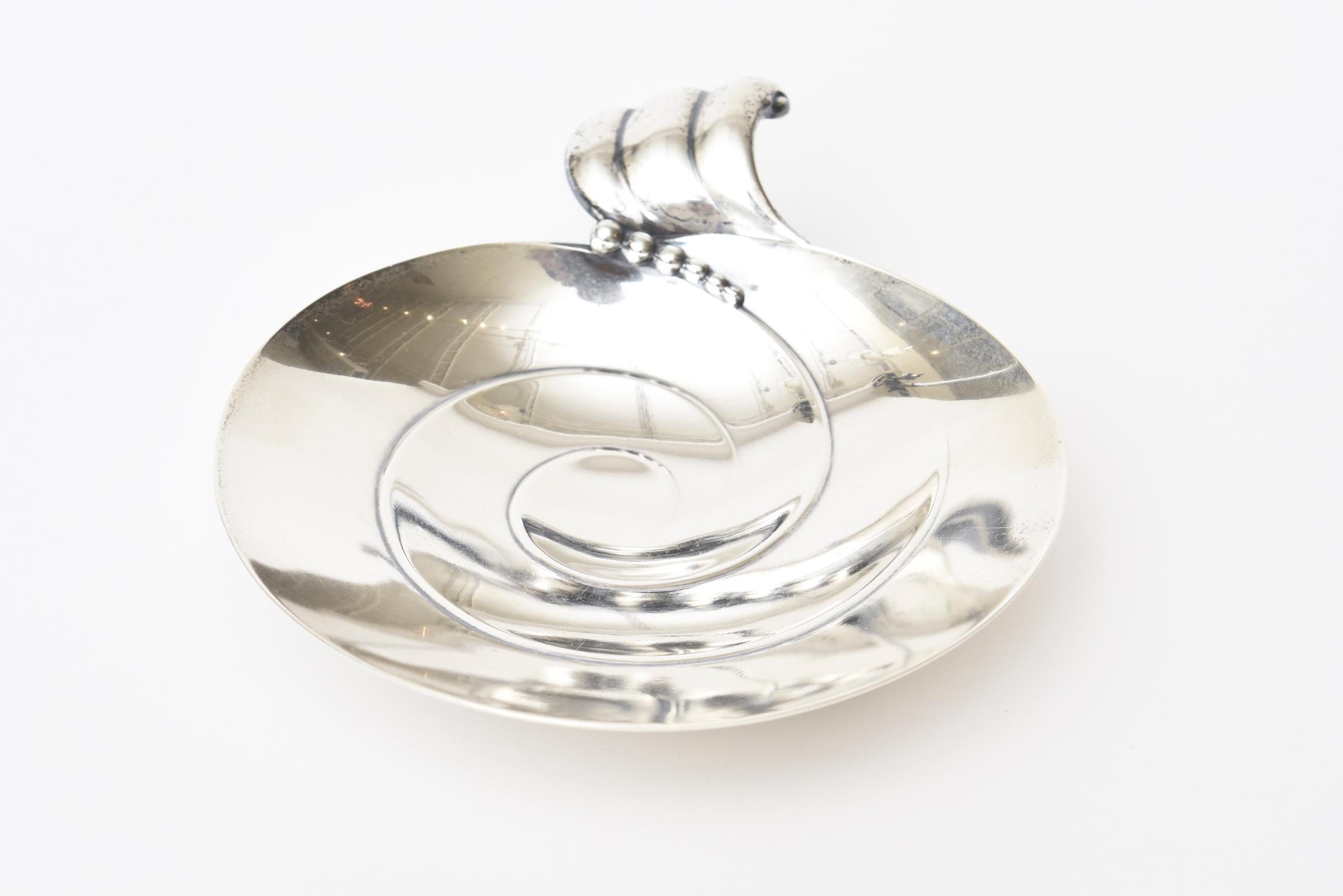 Tiffany & Co. Art Deco Sterling Silver Spiral Bowl 