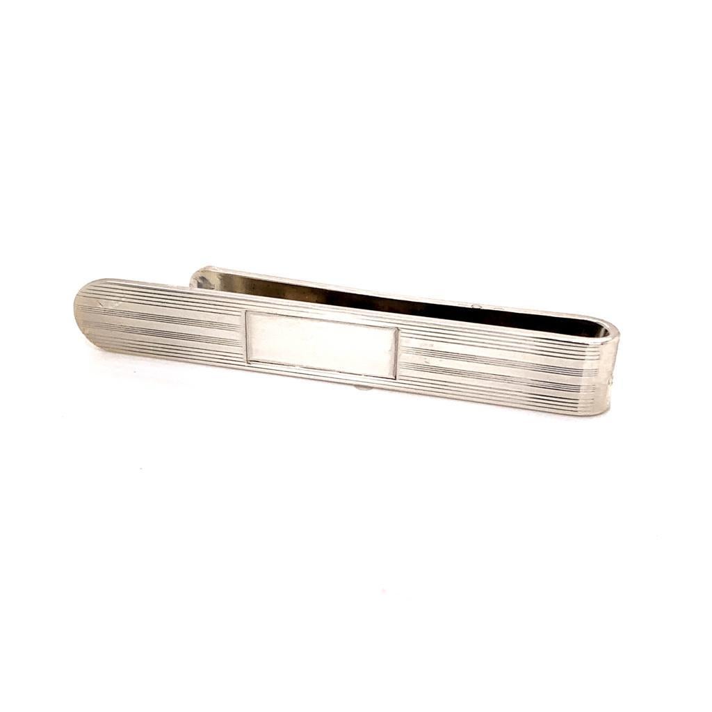 Sterling Silver Tie Bar By Tiffany & Co 8.61 Grams 2 in TIF10 In Good Condition In Brooklyn, NY