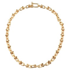 Tiffany and Co. Sterling Yellow Gold Plated U-Ball Link Choker Necklace
