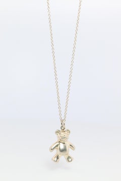 Tiffany and Co Teddy Bear Pendant. Sterling Silver 925 T&Co .