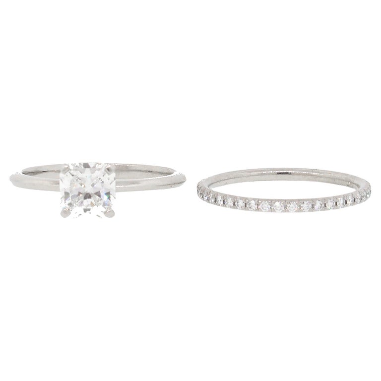 Tiffany and Co. True Diamond Engagement Ring Platinum and Matching ...