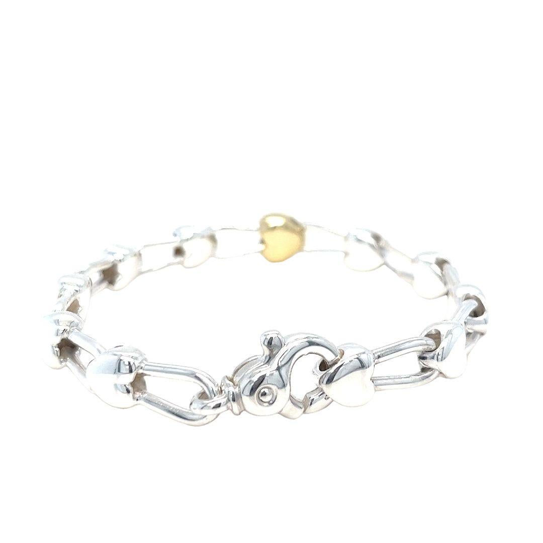 Women's Tiffany and Co Two Tone Heart Bracelet For Sale