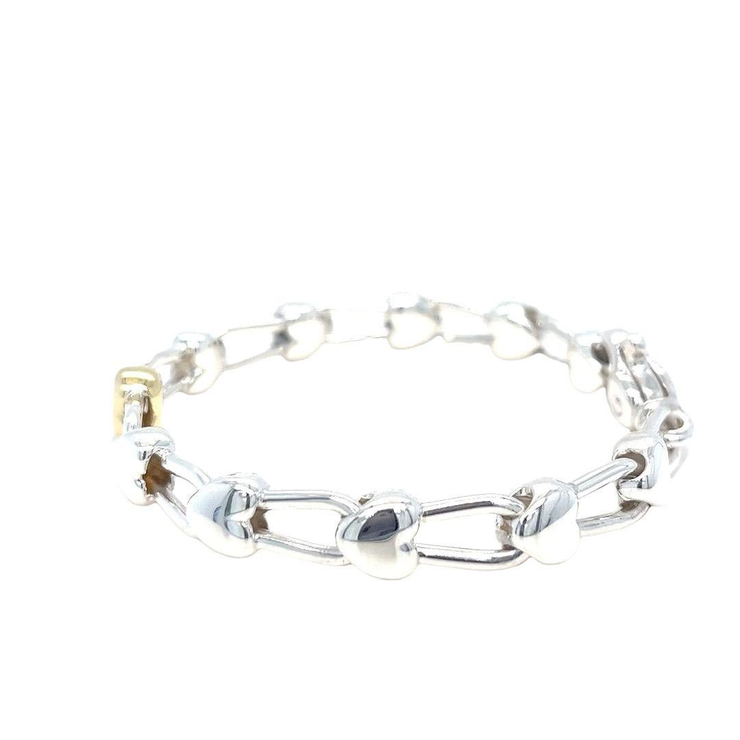 Tiffany and Co Two Tone Heart Bracelet For Sale 1