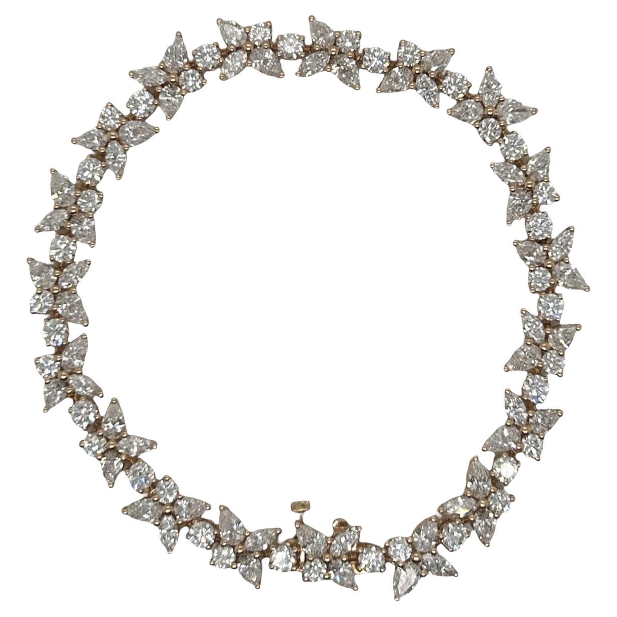 Tiffany and Co. Victoria Cluster Rosegold Bracelet 6.25 ct en venta