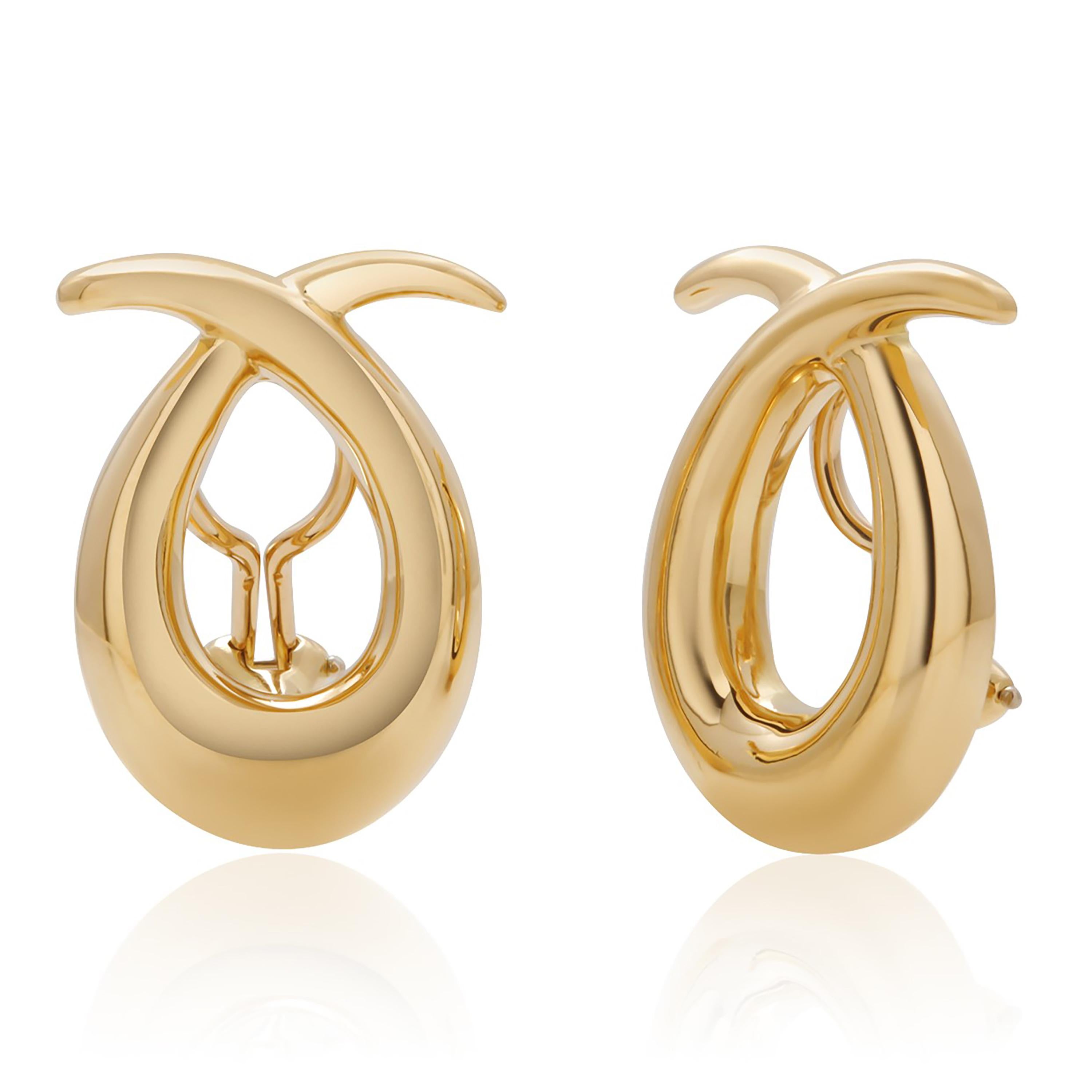 women's gold clip on earrings
