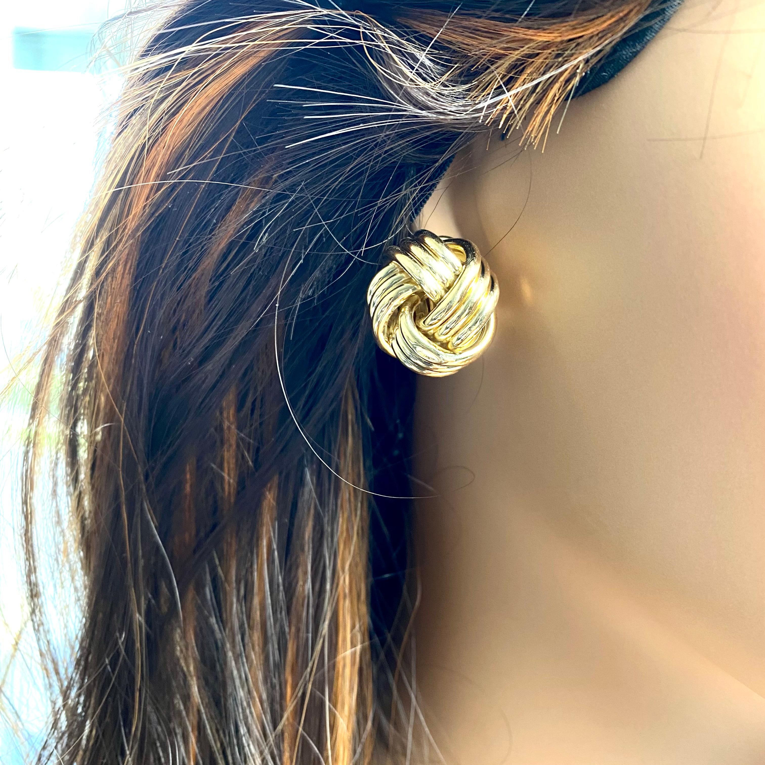 gold knot earrings tiffany