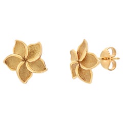 Orecchini floreali vintage in oro giallo 18 carati Tiffany & Co.