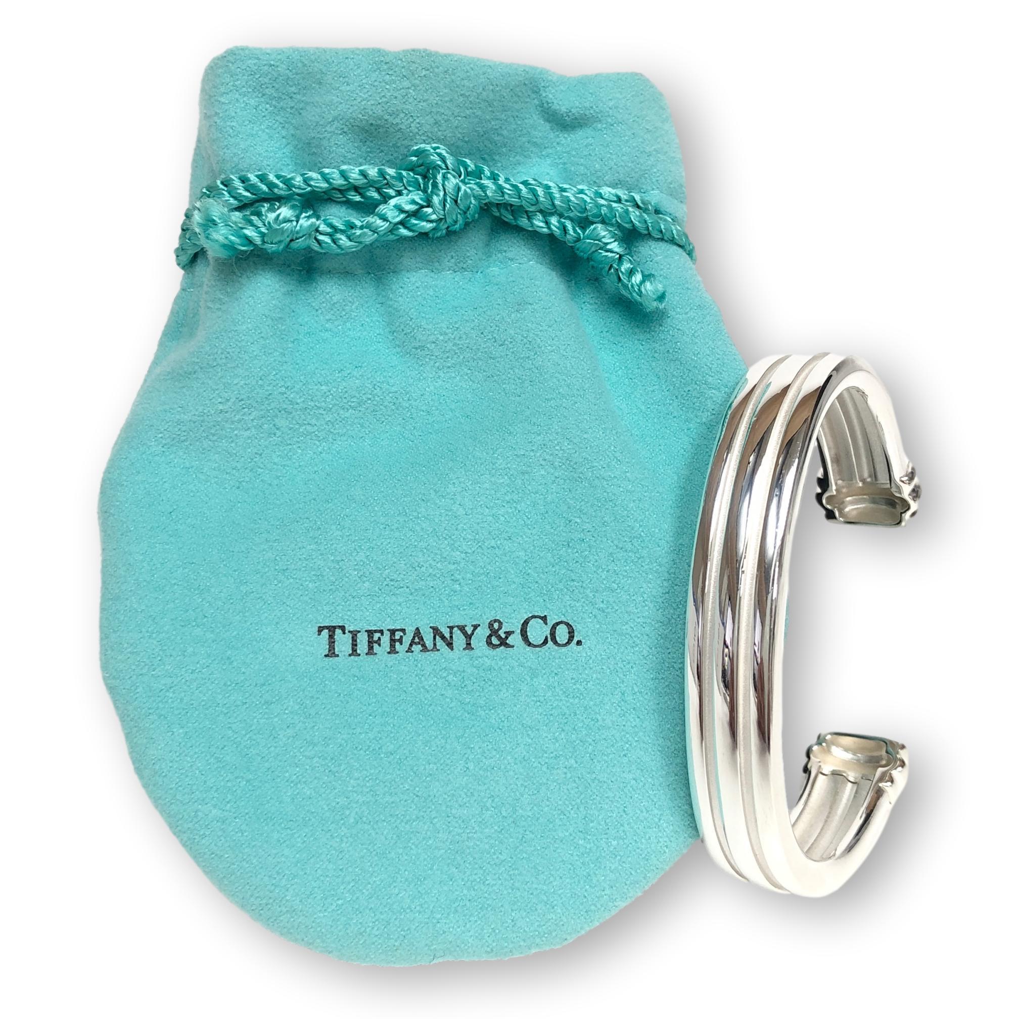 Tiffany and Co. Vintage Atlas Sterling Silver Open-Cuff Bracelet, Circa 1995 1