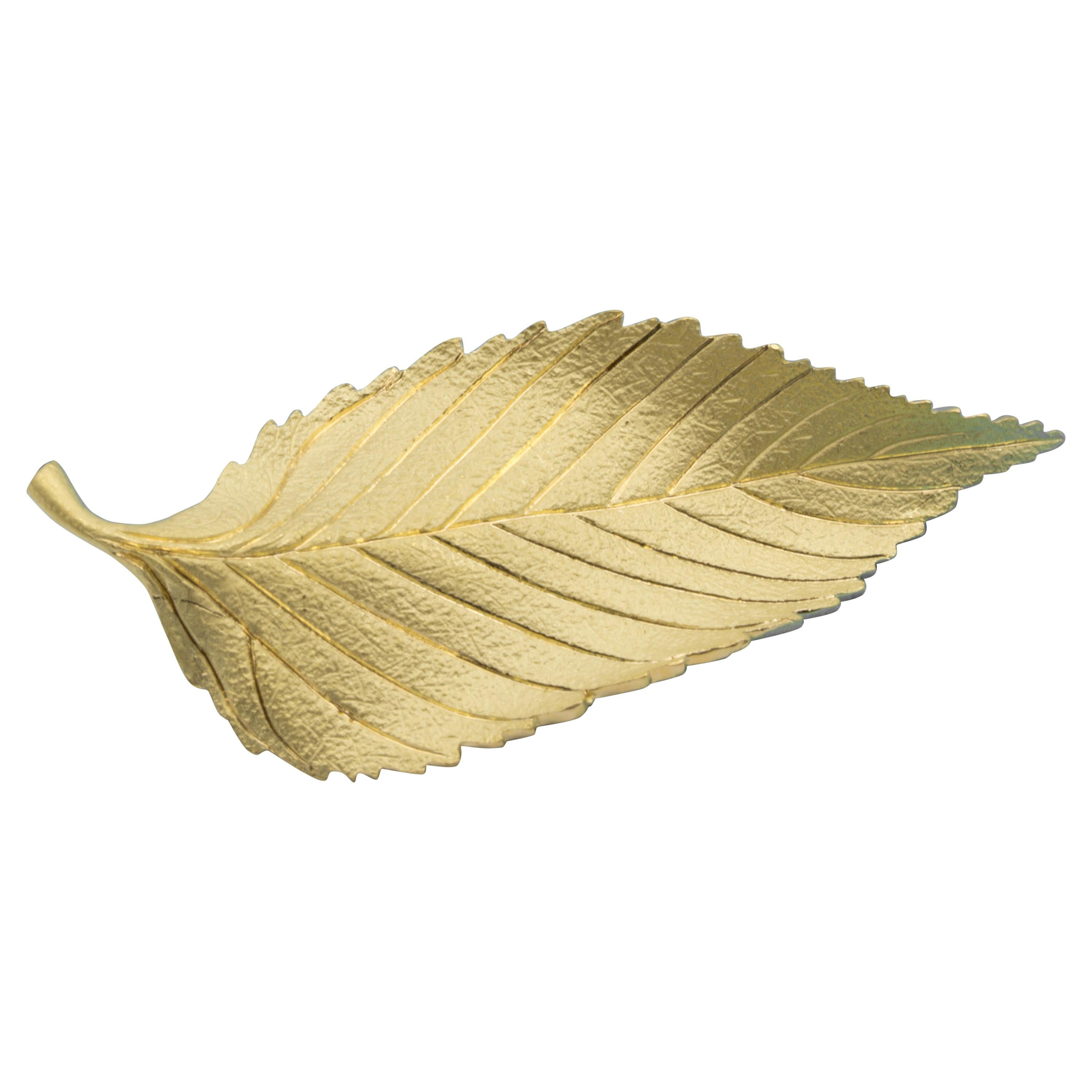 Tiffany and Co. Vintage Brooch in 18k Yellow Gold in a Beech Leaf Design