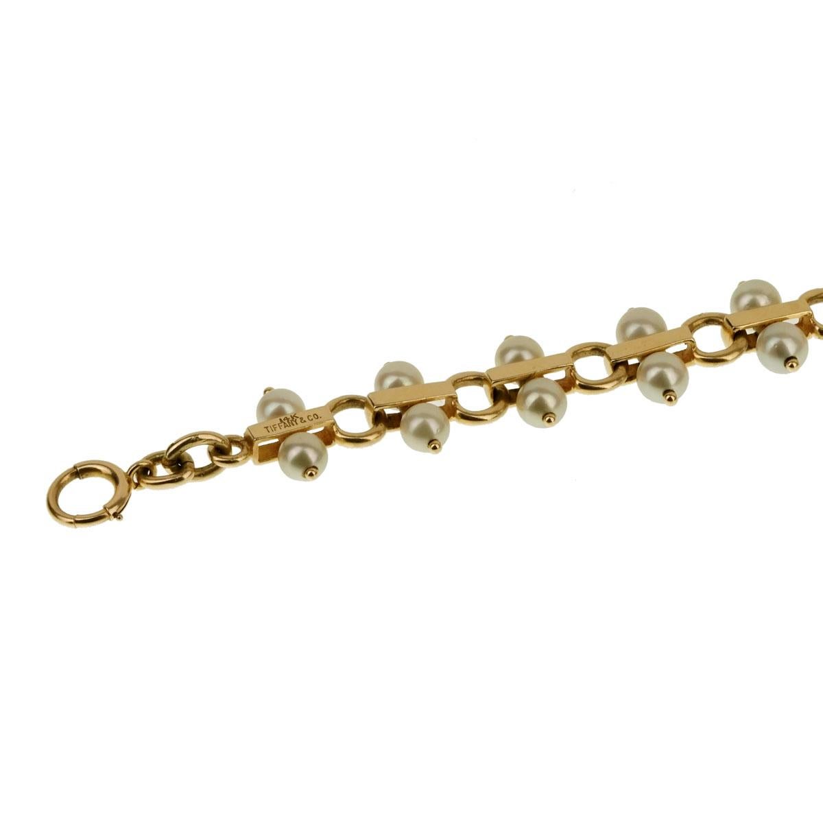 tiffany pearl bracelet gold