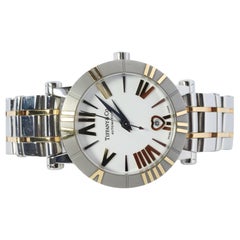 Tiffany and Co Watch. 18k SS and Ceramic Tiffany Atlas Automatic Ladies Watch.