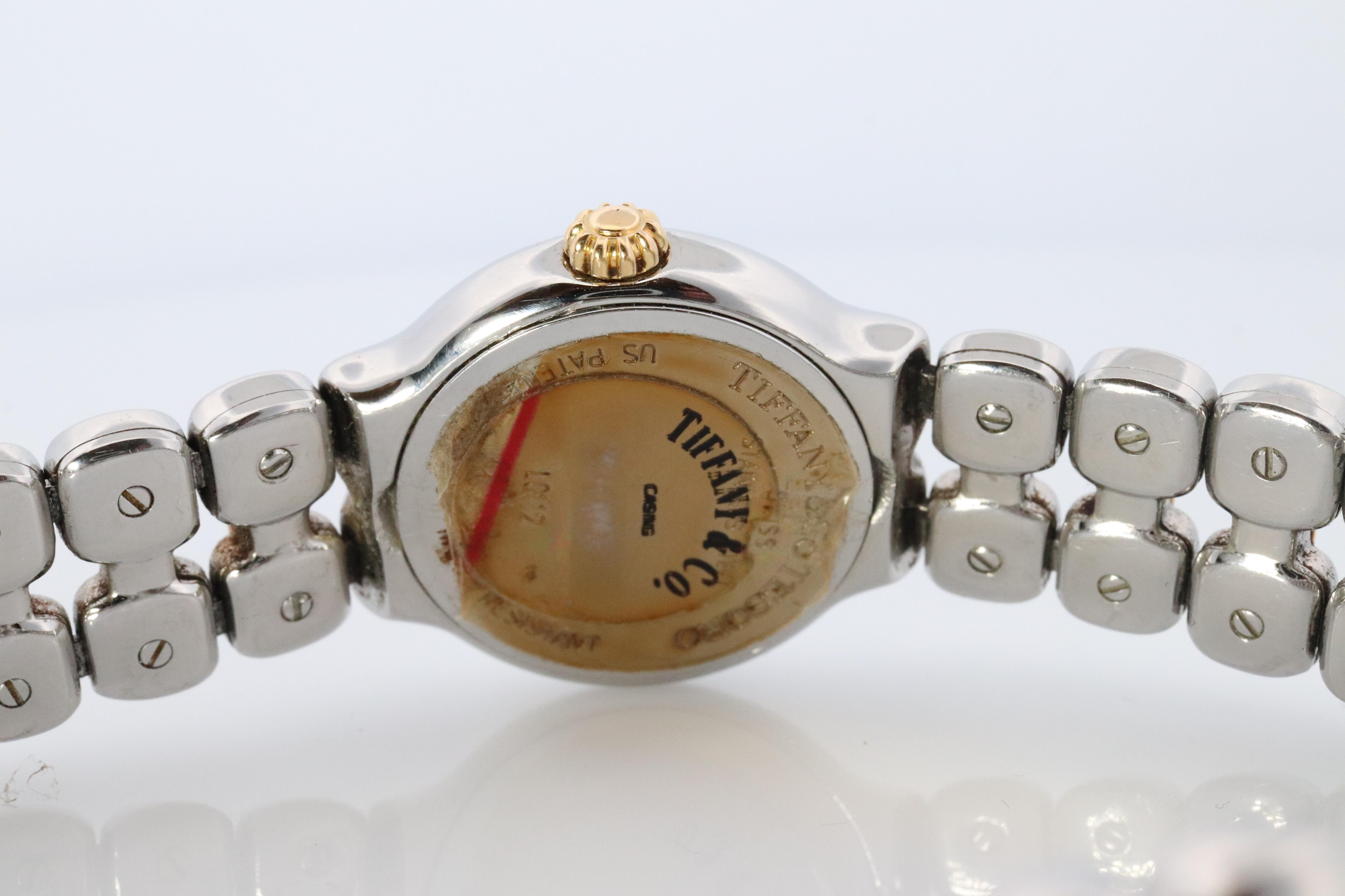 Tiffany & Co Uhr. 18k Tiffany Tesoro Edelstahl Damen 25mm Armbanduhr aus Edelstahl 1