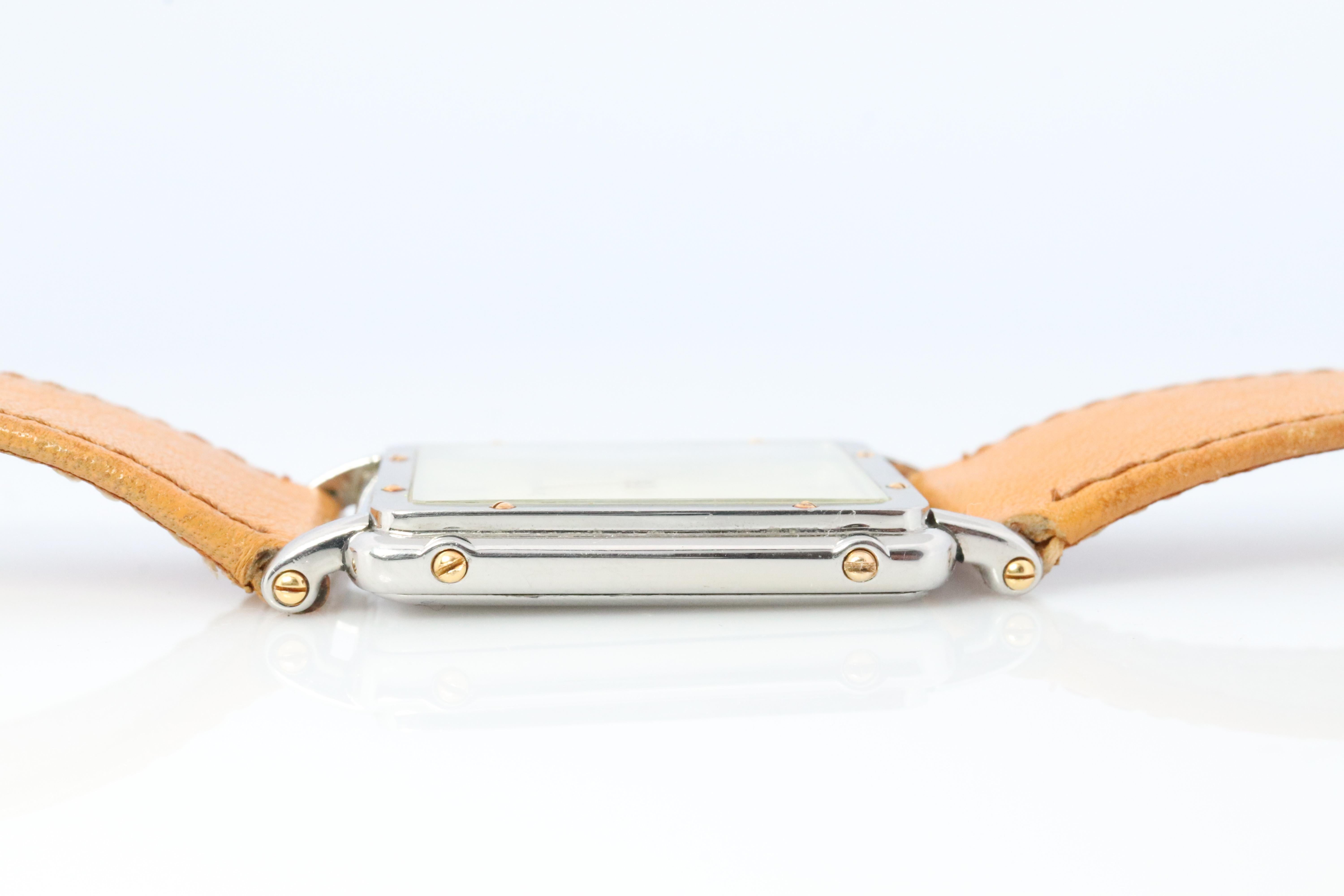 Uhr von Tiffany und Co. Alexis Barthelay Tiffany Tank Quarz 18k Edelstahl Uhr. für Damen oder Herren